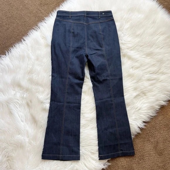 Cinq à Sept NEW Marsha Patch Pocket Kick Flare Jeans Indigo Wash 6 - Picture 8 of 9